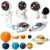 ONEST 15 Pieces Universe Planet Solar System Model Astronaut and Rocket Figurines for DIY Shelf Tabletop Diorama Craft Decoration