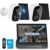 OOSSXX (2026 New) 100% Wire-Free Solar Battery Home Outdoor Wireless Security Camera System Solar Powered Wi-Fi Cameras Video Surveillance with 10.2“ UHD Monitor 2-Way Audio