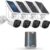 OOSSXX (2026 New) Solar Wireless Security Camera System, 4MP 4-Cam Kit with 4CH NVR, 2.4/5.8GHz Dual WiFi, 55% Longer Range Dual Antennas, 130° Wide Angle, No Fee App, IP65