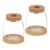 Operitacx 2 Sets Hydroponic Glass Containers with Saucers, Heat-Resistant Micro Landscape Vases for Indoor Plants, Modern Tabletop Decorative Plant Propagation Station