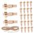 Operitacx 60pcs Small Wood Photo Clips with Braided Rope, Cute Bee Design