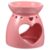 Operitacx Pink Ceramic Incense Burner Aromatherapy Candle Furnace Lightweight Relaxing Desktop Decor for Bedroom and Tea House Vintage Elegant Creative Table Censer