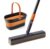 Orange 3 Gallon Plastic Collapsible Mop Bucket with Sponge Mop Set QN29526
