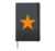 Orange Marmalade Star on Multiple Colors Hardcover Journal, Black