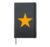 Orange Star on Multiple Colours Hardcover Journal, Black