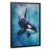 Orca Whale Watercolor Wall Art Blue Ocean Animal Canvas Painting Poster