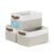 OrganiHaus 12x8in Canvas Storage Baskets, 3 Pack – Fabric Bins for Shelves