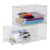 Organizer Storage Plastic Drawer for Desk: 2 Pcs Drawer Desktop Office Supplies, Desk Organizers, Dustproof Drawer Storage, Clear Desk Accessories