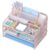 OrgMate 3 Tier Mesh Desk Organizer,Multi Functional Letter Paper Tray with 3 Pen Holders and 5 Adjustable Storage Compartments for Office Supplies Files and Mail Space Saving Desktop Organizer-Pink