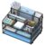 OrgMate 3 Tier Mesh Paper Desk Organizer with Pen Holders, Black