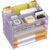 OrgMate 5 Tier Paper Letter Tray Desk Organizer with Pen Holders – Purple