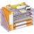 OrgMate 5 Tier Paper Letter Tray Desk Organizer with Pen Holders – Purple