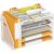 OrgMate 5 Tier Paper Letter Tray Desk Organizer with Pen Holders – White