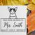 Oriental Bicolor Cat This Book Belongs to Stamp, Duo Hand Mount