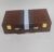 ORIFANTOU American Mahjong Set with Brown Portable Handheld PU Leather Suitcase, 166 White Tiles, Includes Chips & Dice, Travel Vita Mahjong Tile Game Set