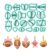 ORIGACH 20 Pcs Football Themed Polymer Clay Cutters Set Rugby Ball Jersey Heart & Trumpet Shape Earring Clay Cutter DIY Craft Supplies for Earring and Jewelry Making