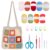 ORIGACH DIY Granny Square Crochet Bag Kit for Beginners Adults, Crochet Granny Square Bag Kit with Instruction Video Tutorials, Multicolor