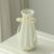 Origami Ceramic Vase with Ribbon, 7.9″ H, Artistic Design Flower Vase Geometrical Style for Modern Home Decoration