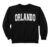 Orlando FL Florida USA Vintage Sports Varsity Style Standard Sweatshirt, Youth, Black, Large