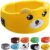 Orplru Kids Headphones Headband Toddler, Soft Fabric Earphones for Children Travel, Learning & Sleeping (Yellow Bear)