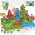Oryvold 200 PCS Magnetic Blocks – Upgraded STEM Building Toys for Kids Featuring 5 Colorful Animal-Shaped Blocks, Magnetic Tiles for Kids 3+ Boys and Girls Christmas Birthday Gifts