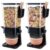 Osacoe Cereal Dispenser Countertop Black 2 Pack with Bowls Spoons Cutlery Box,5.5 QT Dry Food Dispenser Snack Organizer Containers Storage for Pantry Kitchen Organization Oatmeal Nut Granola Candy