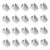 OSALADI 30pcs Adjustable Iron Shelf Clips for Cabinets and Metal Shelves, Sturdy Support with Pressfit Design and Polished Edges, Tool-Free Installation for Office Environments
