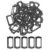 OSALADI 40pcs Drawer Label Holders for Storage Bins and Office Cabinets, Black Iron Frame with Vintage Style, Versatile Organization and Viewing for Library and Office Use