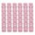 OSALADI 6pcs Loose Leaf Binding Clip Metal Binder Ring Mechanism with 6 Hole Design for A7 Paper and Documents, Portable Pink DIY Notebook Binder Kit for Office and School Supplies