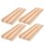 OSALADI Wooden Domino Tray Set Prevents Tipping 4pcs with Natural Grain Finish, Lightweight Board Game Tile Holders for Mexican Train and Indoor Gatherings