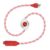 OSKOS Indoor Extension Cord with Foot Switch, 3 Grounded Outlets, Lighted Switch, Red and White Spiral Wire, 6 Ft