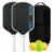 Osmo Elite Spin Pickleball Paddle – T700 Raw Carbon Fiber, Polypropylene Honeycomb Core, Edge Reinforcement, Durable Construction for Spin, Control，Blue Set (2 Rackets + 4 Balls + 1 Bag)