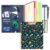 Ospelelf Leather Clipboard with Storage, Spiral Clipboard Folio for Letter Size with Phone Pocket, Zipper Pouch and 5 Dividers, Portfolio Organizer for Office, School Floral