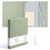 Ospelelf Vintage Hardcover 3 Ring 1 inch Leather Binder, Professional Binder Organizer Suitable for Letter Size, Binder Dividers with Tabs, Light Green