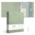 Ospelelf Vintage Hardcover 3 Ring 2 inch Leather Binder, Professional Binders Organizer Suitable for Letter Size, Binder Dividers with Tabs, Light Green