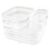 oswba 6 Pack Clear Hard Shell Organizer Cases, TSA Approved (2L/2M/2S)
