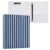 OSYWENRY Standard View 3 Ring Binder, White Navy Blue Stripe Durable Flexible Portable Waterproof Hardcover 1.5 Inch D Rings 500-Sheet Capacity Organizer 1PC