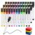 OT-NVWOZR 36 PCS Magnetic Dry Erase Markers with Erasers Cap & 3 Dry Erase Eraser, 11 Colors Whiteboard Markers Fine Point Tip, Mini Dry Erase Pens Bulk for Office Home