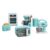 Otbushit Kids Kitchen Set with Working Microwave, Toaster & Coffee Maker, 6+ Mini Appliances for DIY Assembly, Blue Kitchen Toys for Girls & Boys Ages 6 and Up