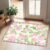 Othilic Front Door Mat Outside Entrance, 2×3 Pink White Floral Entryway Rug
