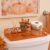 Otoolling Autumn Pumpkin Toilet Paper Basket Cute Metal Toilet Tank Paper Holder with Handle Orange Pumpkin Bathroom Storage Organizer Accessories Fall Decor for Bathroom Restroom