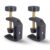 OTraki 2 Pcs C Clamp with 1/4” and 3/8” Thread Adjustable Screw Clamp 0-45mm Aluminium C Clamps for Drawers Welding Crafts Desk Mount