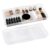 Oubonun Expandable Shallow Vanity Plastic Makeup Drawer Organizers, 2 Pack