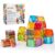 OugerToy 32-Pack Magnetic Tiles–Rainbow Builder Set