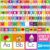 OUNENO Alphabet Line Bulletin Board Set ABC Number 0-20 Wall Decorations for Pre-School Kindergarten Elementary Classroom Nursery Homeschool(Large, 24 Pcs)