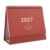 OUNONA 2026 2027 Standing Desk Calendar Small, Academic Flip Calendar, Red