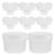 OUNONA 20pcs Icecream Containers with Lids – Reusable Plastic Mini Snack Containers with Lids – 120ml Clear Fruit Portion Food Storage Cups for Yogurt, Jam, Kids Lunch, Cupcakes, Takeout