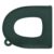Outanaya Waterproof Flannel Toilet Seat Cushion with Handle, Stretchable and Flexible European Style Bathroom Mat, Skid-proof Home Closestool Pad in Dark Green for Comfortable Toilet Use