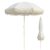 Outdoor Fringed Patio Umbrella Tiltable Beach Parasol,UPF50+,White