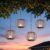 Outdoor Solar Hanging Lantern, 4 Pack Hand Woven Copper Wire Pumpkin Candle Holders with Solar Tea Lights, IP65 Waterproof with Hanging Hooks for Gazebo, Tree, Pergola, Patio Garden Decor